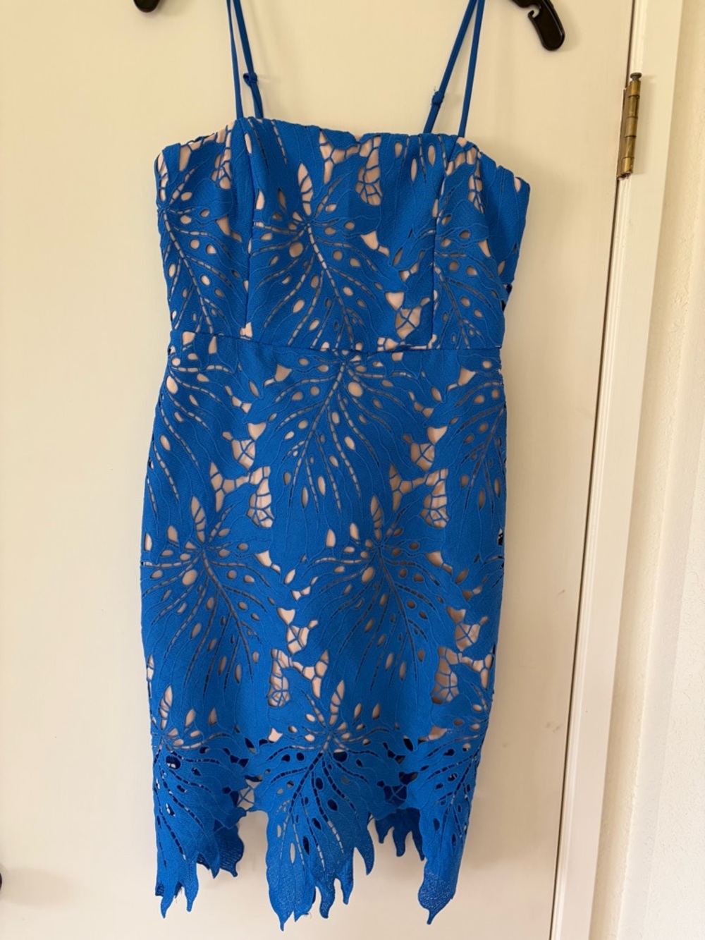 Lulu's Royal Blue Lace Mini Dress with Spaghetti Straps NWOT